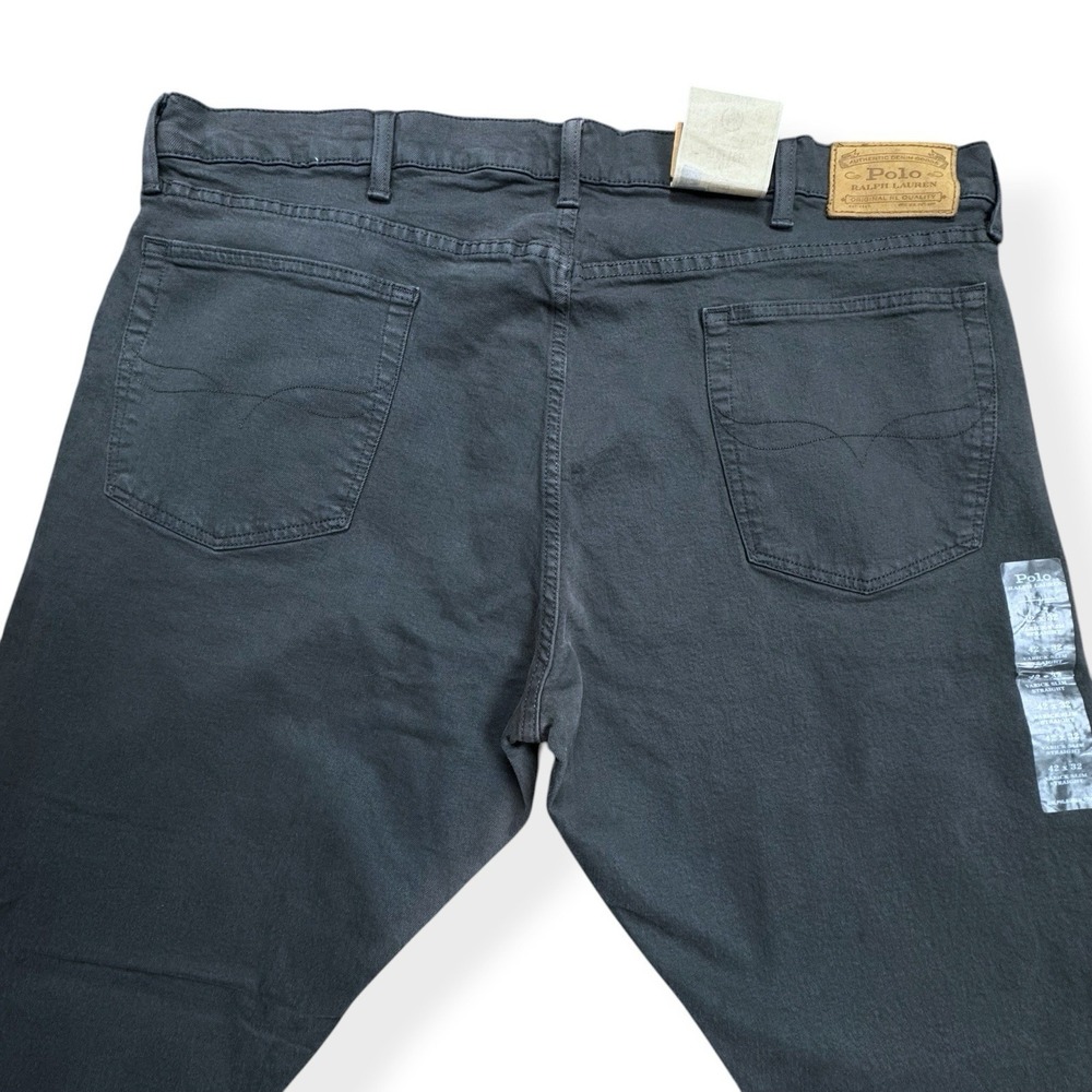 NEW Polo Ralph Lauren Varick Slim Straight Low Stretch Jeans Gray Men's 42x32 - Picture 10 of 14